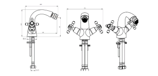 Смеситель для биде Boheme Flora хром 276-FL